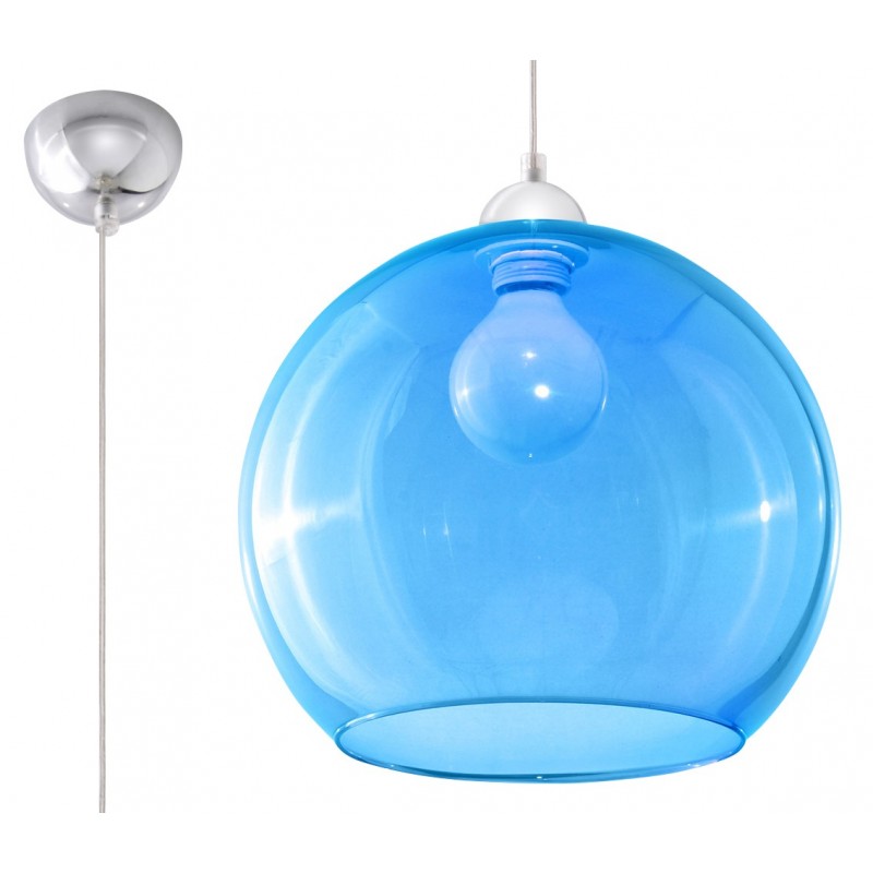 Lampa Wisząca BALL Błękitna