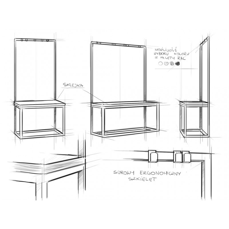 Wieszak z ławką NEXT 120