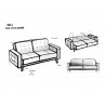 Sofa rozkładana 3 os. SOFI
