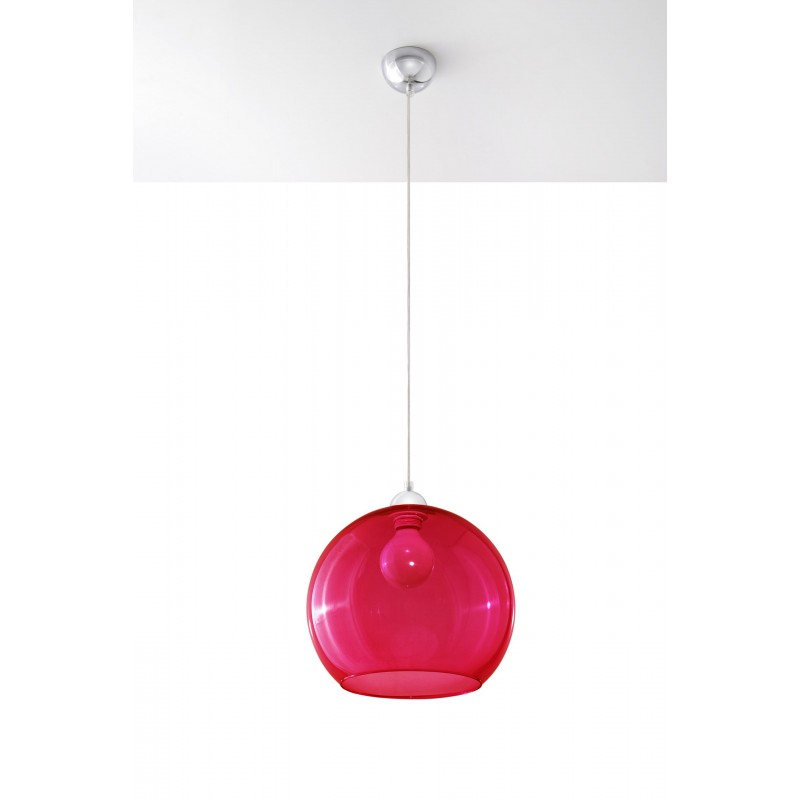 Lampa Wisząca BALL Czerwona