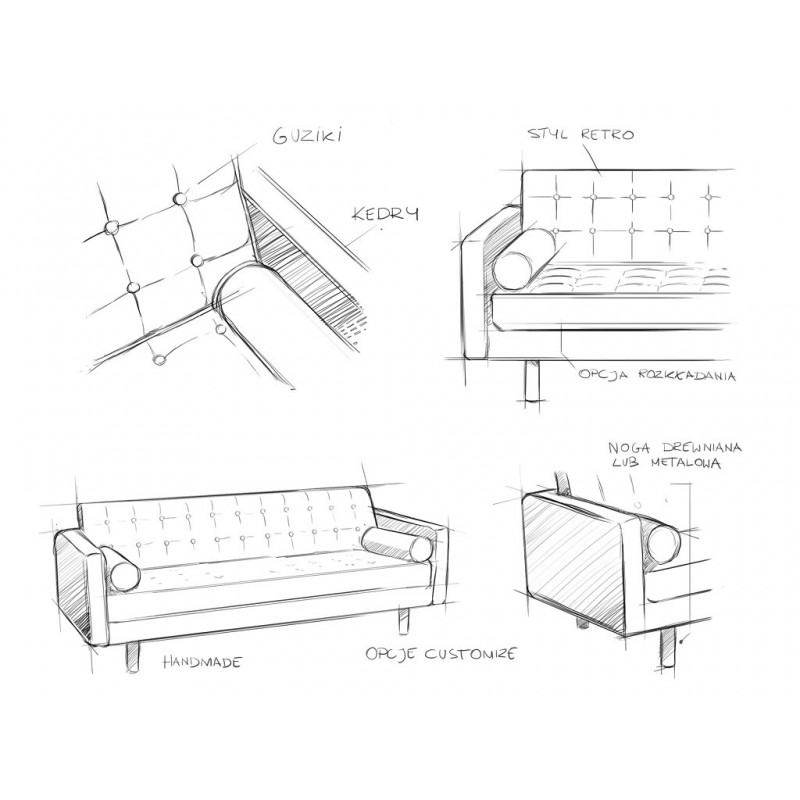 Sofa 2 os. TOPIC WOOD