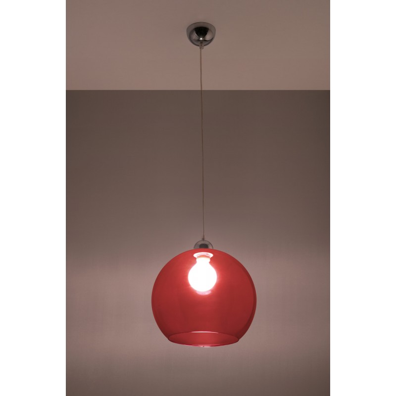 Lampa Wisząca BALL Czerwona