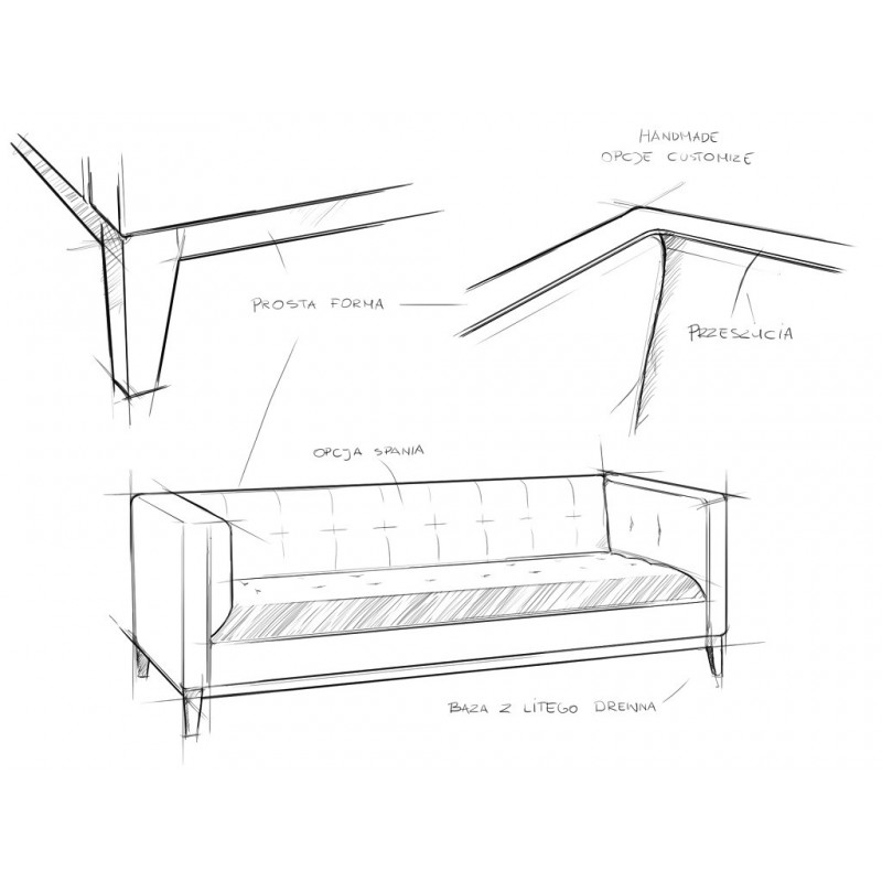 Sofa rozkładana 2 os. by-TOM