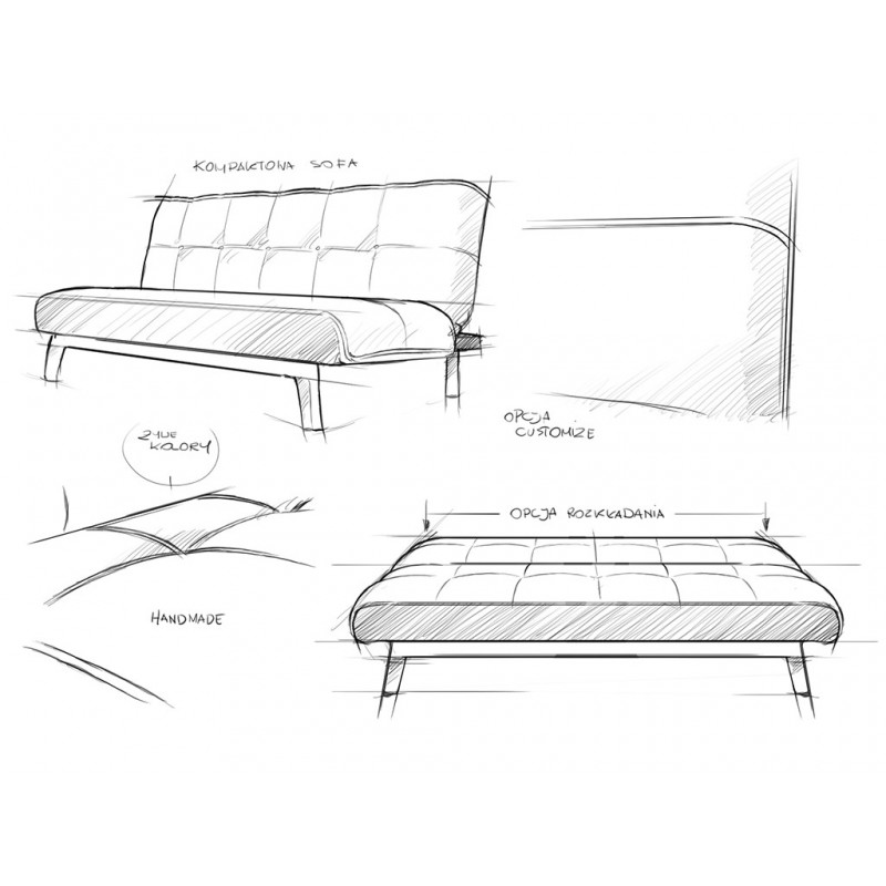 Sofa MODES L 3 os. rozkł.
