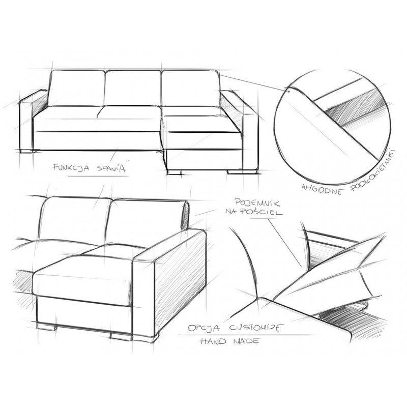 Narożnik rozkładany LOZIER P