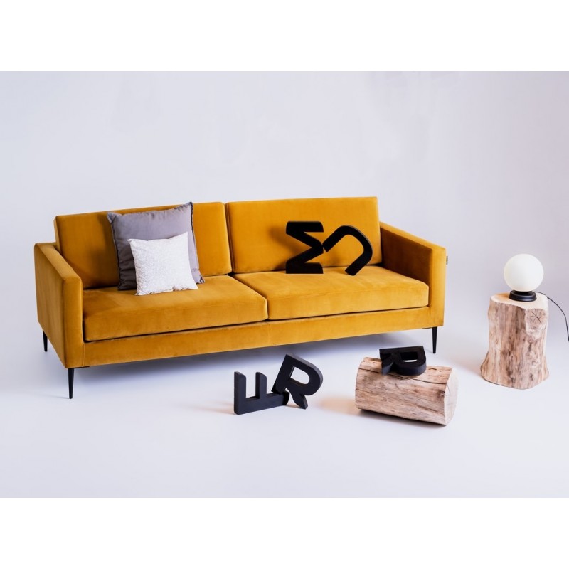 Sofa VERGAN 3 os. - marakuja(rv41), czarny