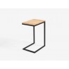 Stolik LUPE SOLID WOOD 30 - dąb, czarny