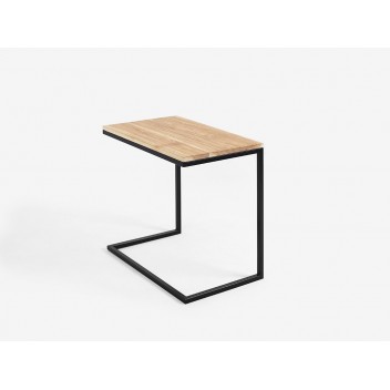 Stolik LUPE SOLID WOOD 60 - dąb, czarny