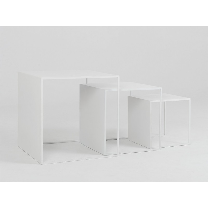 Stół kawowy zestaw 2 WALL TRIO METAL 35x45x55