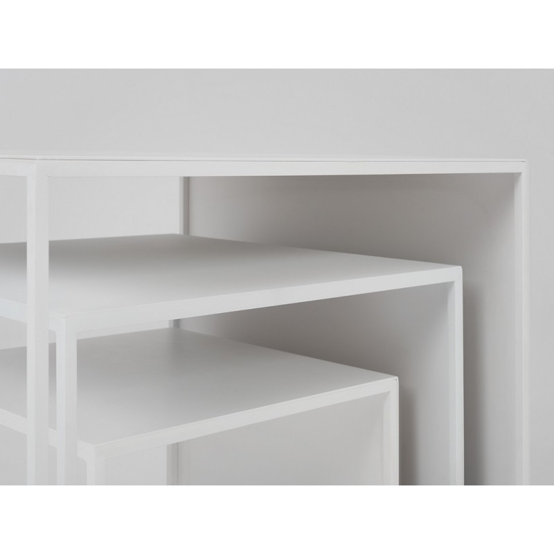 Stół kawowy zestaw 2 WALL TRIO METAL 35x45x55