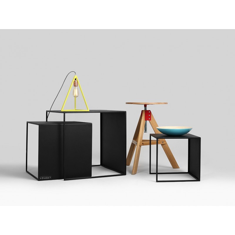 Stół kawowy zestaw 2 WALL TRIO METAL 35x45x55