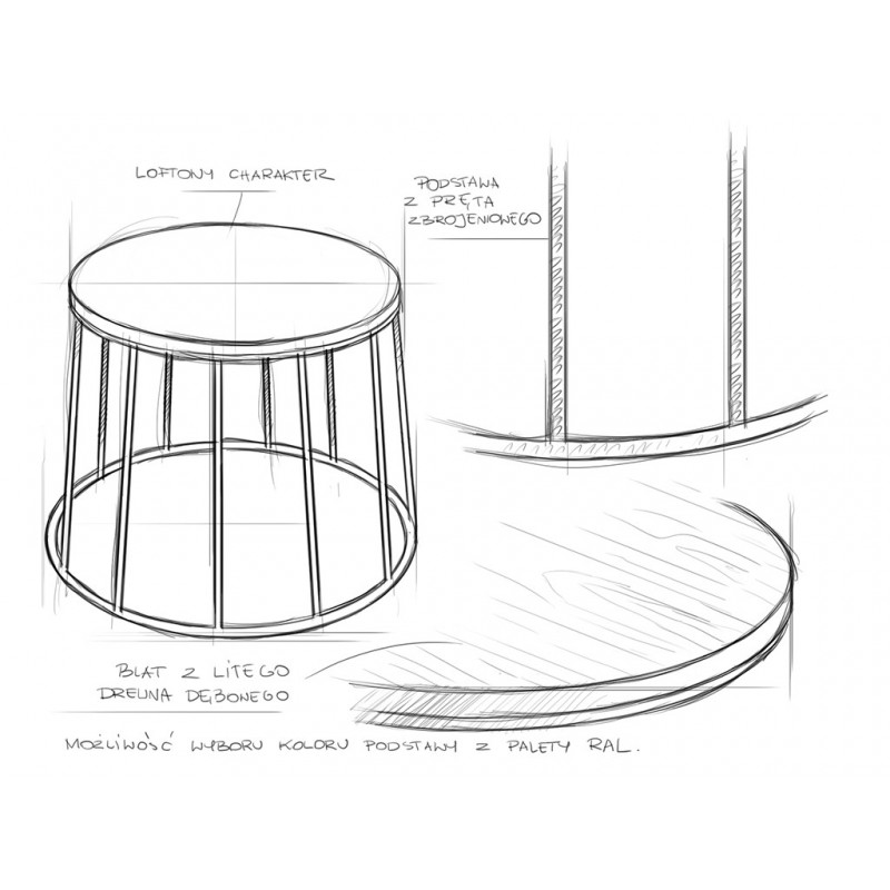 Stół kawowy FLUN SOLID WOOD 50