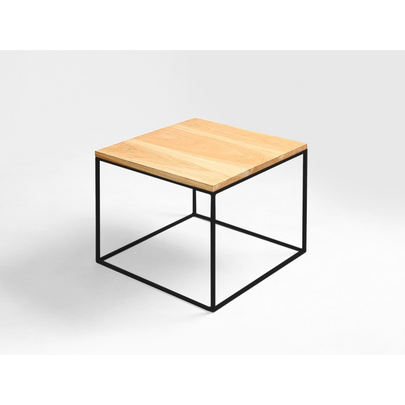 Stół kawowy TENSIO SOLID WOOD 50 - dąb, czarny