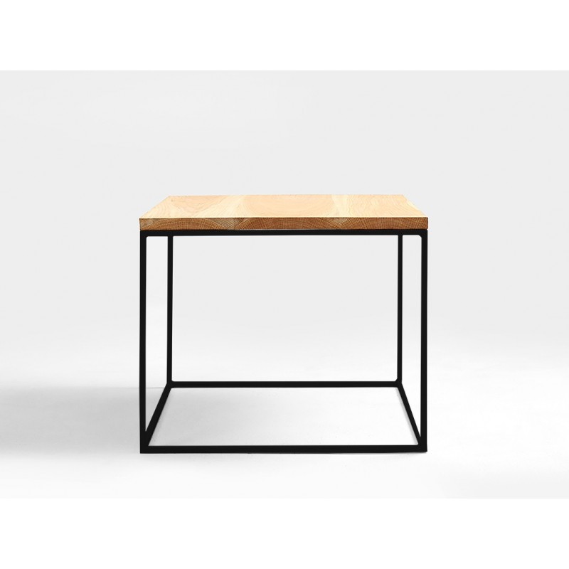 Stół kawowy TENSIO SOLID WOOD 50 - dąb, czarny