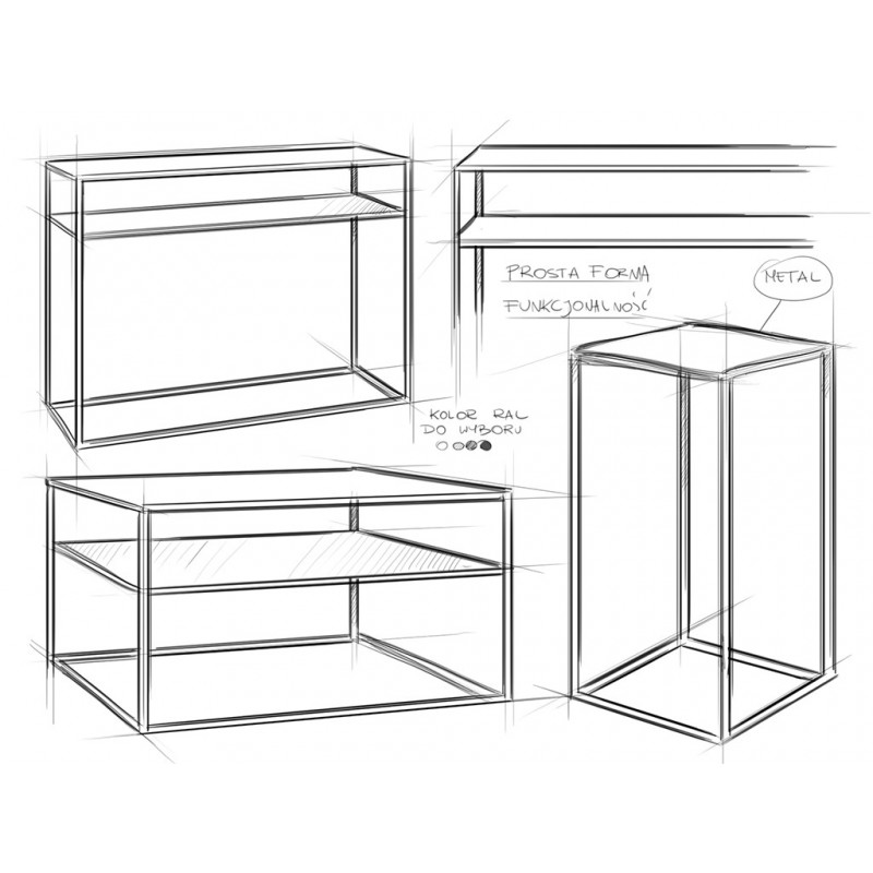 Konsola TENSIO METAL 100x35