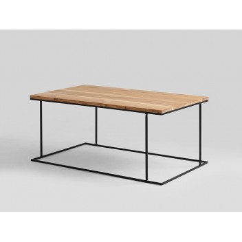 Stół kawowy WALT SOLID WOOD 100x60 - dąb, czarny