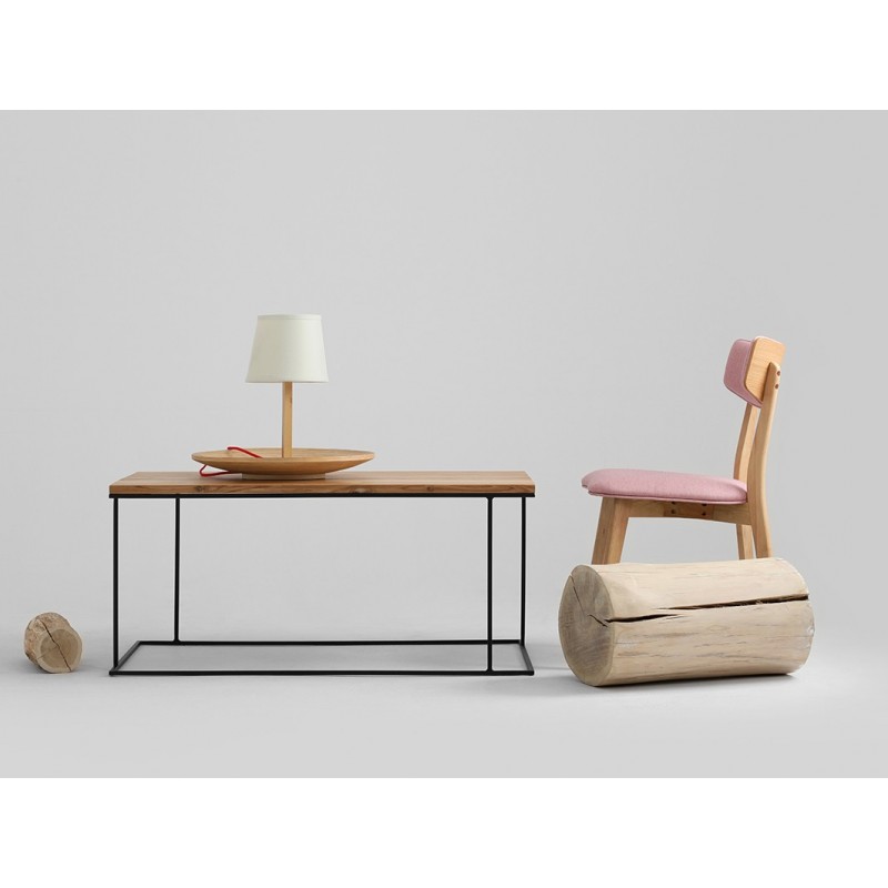 Stół kawowy WALT SOLID WOOD 100x60 - dąb, czarny