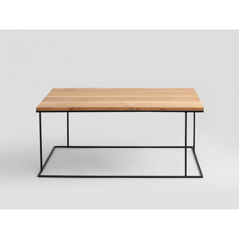 Stół kawowy WALT SOLID WOOD 100x60 - dąb, czarny