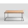 Stół kawowy WALT SOLID WOOD 100x60 - dąb, czarny