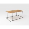 Stół kawowy WALT SOLID WOOD 100x60 - dąb, czarny
