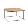 Stół kawowy WALT SOLID WOOD 100x100 - dąb, czarny