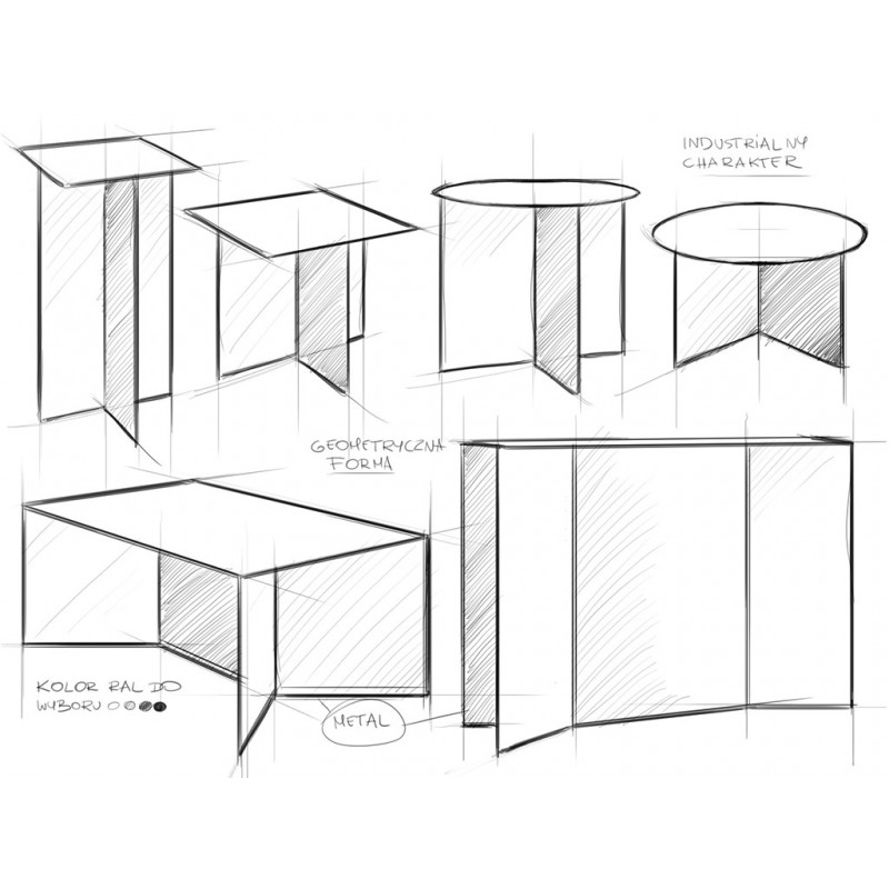 Stół kawowy OLI METAL 50 okrągły