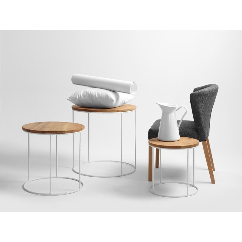 Stół kawowy zestaw TRIOS SOLID WOOD