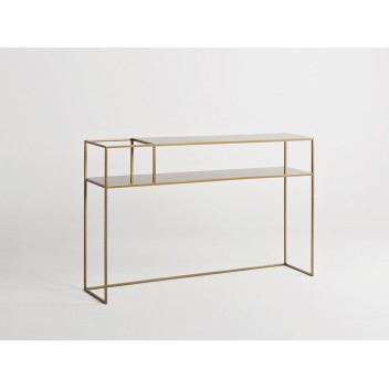 Konsola SENSO FLOWER METAL 120x25 L - złoty