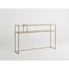 Konsola SENSO FLOWER METAL 120x25 L - złoty