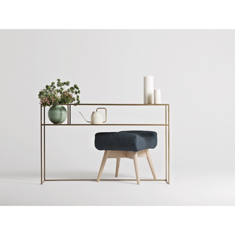 Konsola SENSO FLOWER METAL 120x25 L - złoty