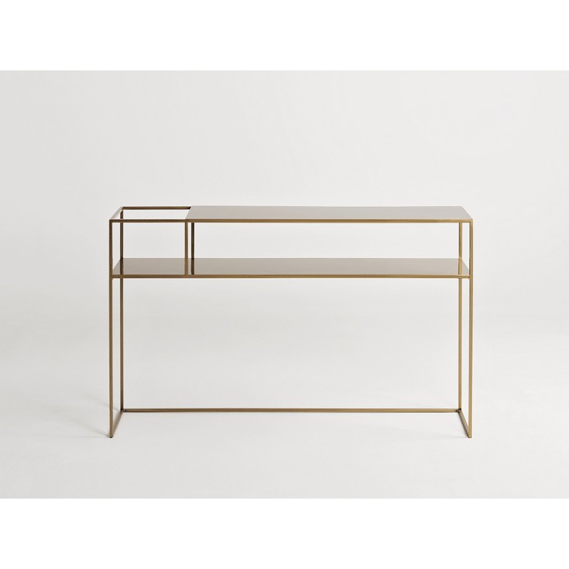 Konsola SENSO FLOWER METAL 120x25 L - złoty