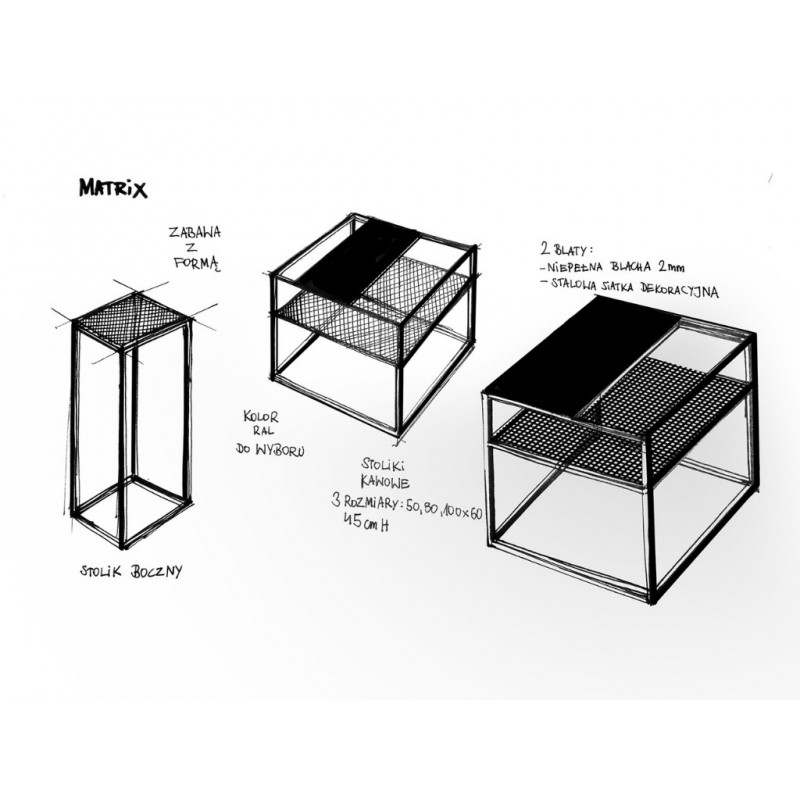 Stół kawowy MATRIX METAL 30