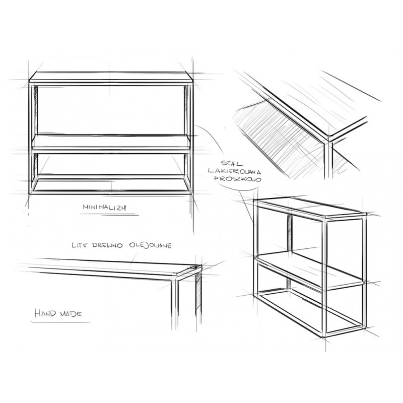 Konsola JULITA SOLID WOOD 92-1F