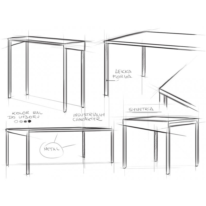 Stół jadalniany OBROOS METAL 140