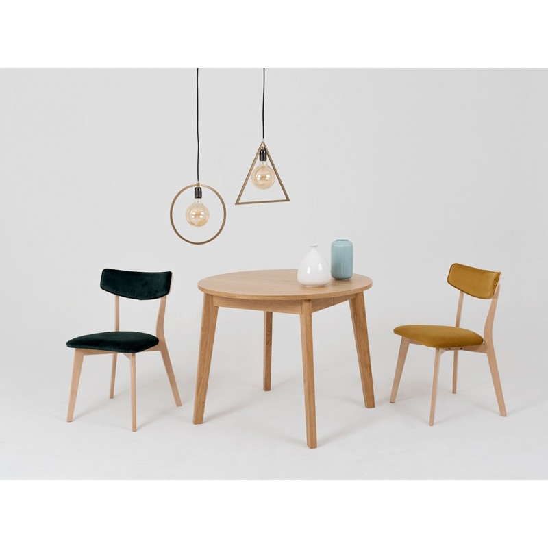 Stół jadalniany WOODYOU ROUND 95 rozkł. - dąb lity