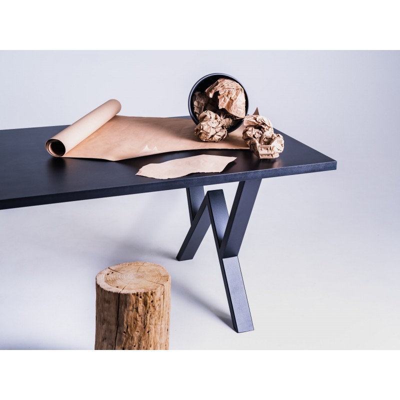 Stół jadalniany VW 160 - czarny, czarny