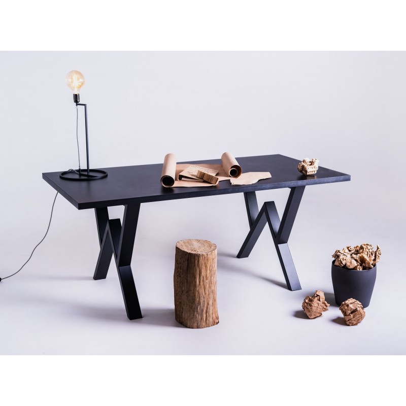 Stół jadalniany VW 160 - czarny, czarny