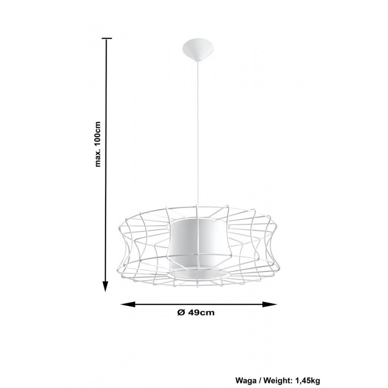 Lampa Wisząca SALERNO Czarna