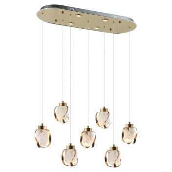 Nowoczesna patynowa szklana lampa wisząca 80494-04-L07-CO MOSSEN SALON SYPIALNIA JADALNIA NAD STÓŁLUCEA