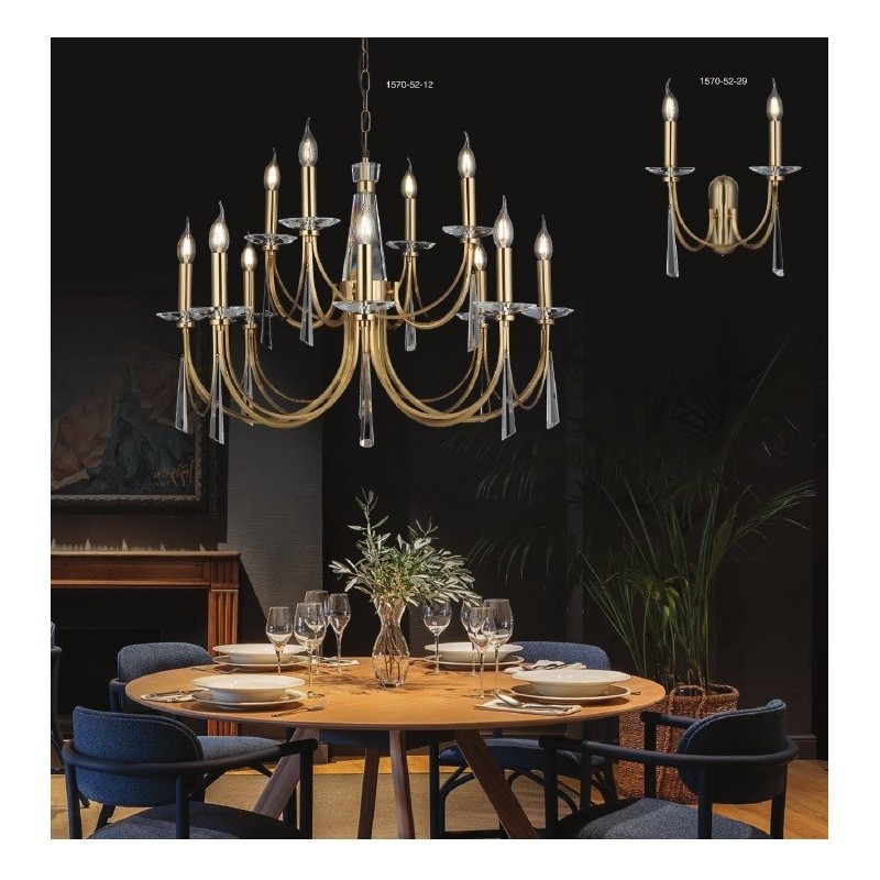 Klasyczny kinkiet patyna 1570-52-29 TOREDO HOTEL SALON SYPIALNIA JADALNIA LUCEA STL