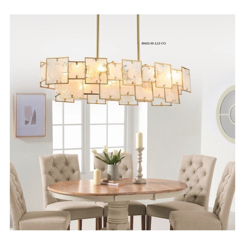 Designerski żyrandol 80452-02-P18-CO POSCARI SALON SYPIALNIA JADALNIA HOTEL LUCEA