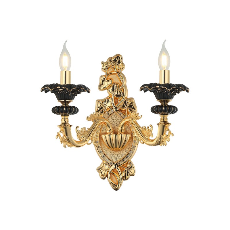 Designerski kinkiet 80476-05-W02-GD PALMINA SALON SYPIALNIA JADALNIA HOTEL LUCEA