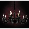 Ekskluzywny czarny żyrandol 80427-01-P06-RD MONTEFANO SALON SYPIALNIA JADALNIA HOTEL LUCEA