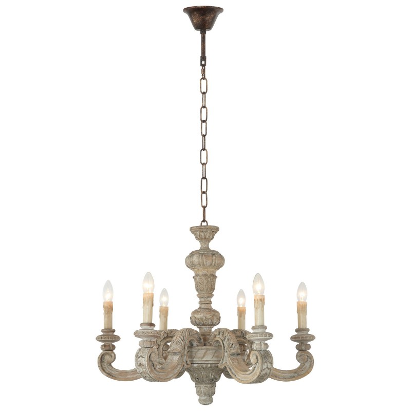 Klasyczny żyrandol 80449-01-P06-WG PONTECO SALON SYPIALNIA JADALNIA HOTEL LUCEA