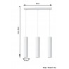 Lampa Wisząca LAGOS 3 Biały