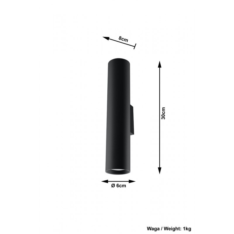 Kinkiet LAGOS 2 Czarny