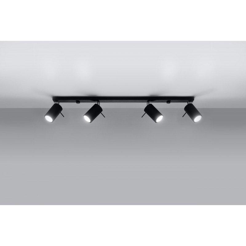 Plafon RING 4L Czarny