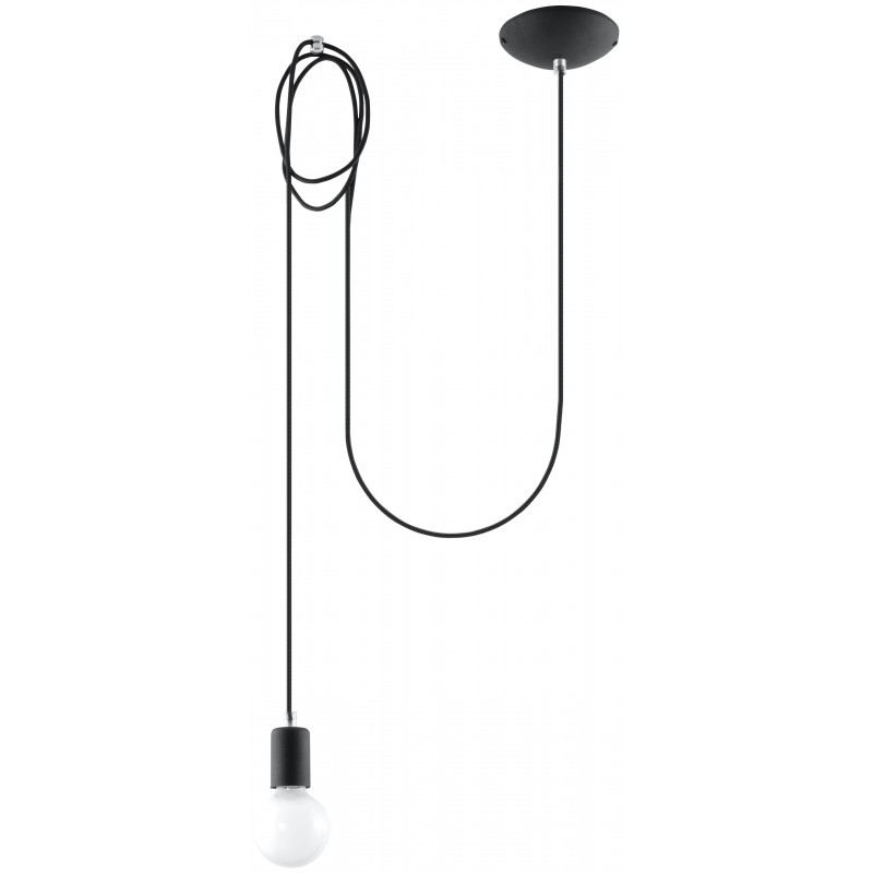 Lampa Wisząca EDISON 1 LONG Czarny