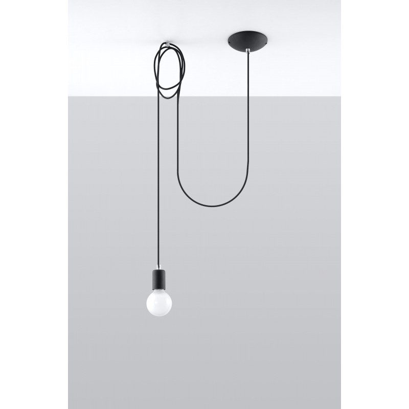 Lampa Wisząca EDISON 1 LONG Czarny