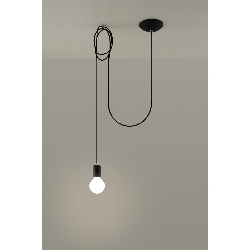 Lampa Wisząca EDISON 1 LONG Czarny